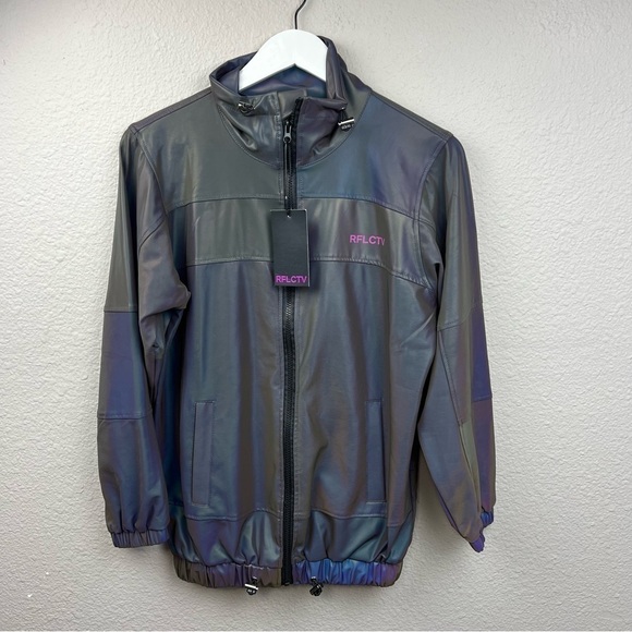 NWT RFLCTV Studios Capsule V1 Reflective Jacket in Rainbow Sz S - Picture 2 of 8